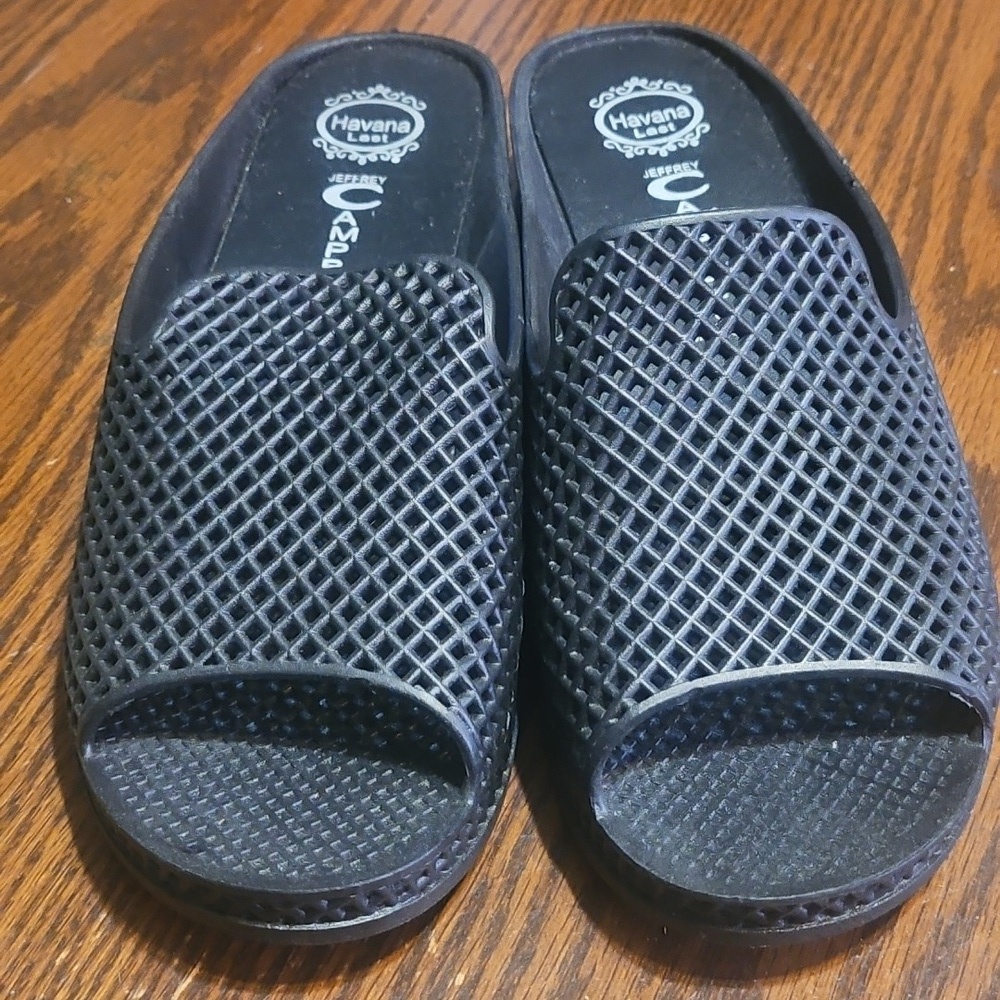 Jeffery Campbell Havana Last Black Slides